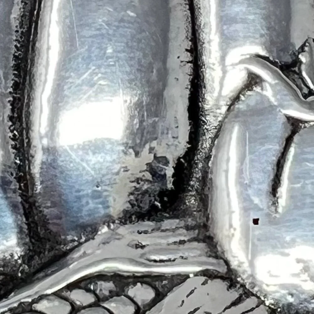 Arthur Court Tray Silver Aluminum Handles 14.5